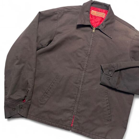 Custom Harley Davidson Patch 70s Vintage Canvas Quilt Lined Work Coat Jacket L - Picture 4 of 8